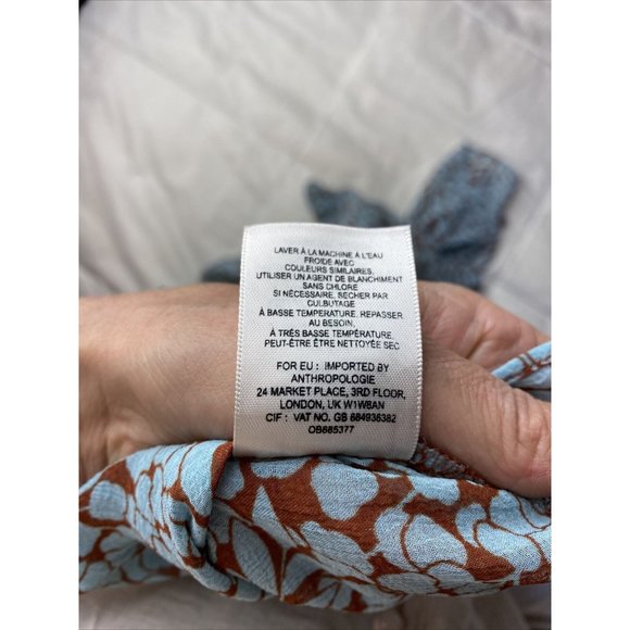 Anthropologie Feather Bone Flutter Ruffle Top XL - Picture 10 of 10